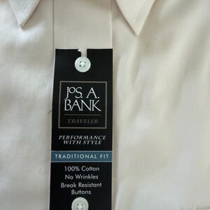 Jos. A. Bank Traveler Traditional Fit Men's Shirt - white w tags